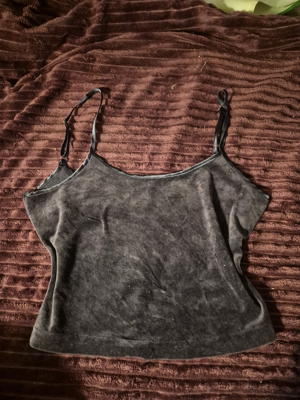 Vintage Victoria's Secret Purple Velvet Cami And Cardigan Set